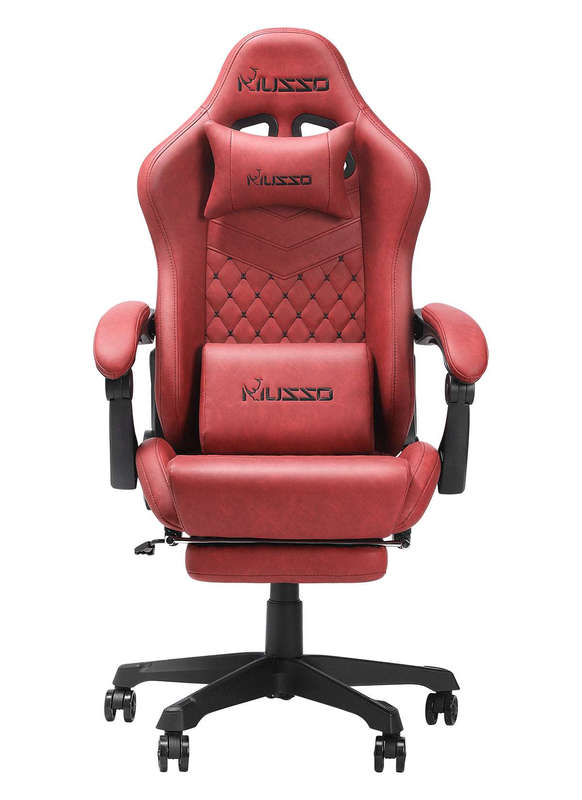 MUSSO Retro Series PU Leather Computer Gaming Chair with Footrest