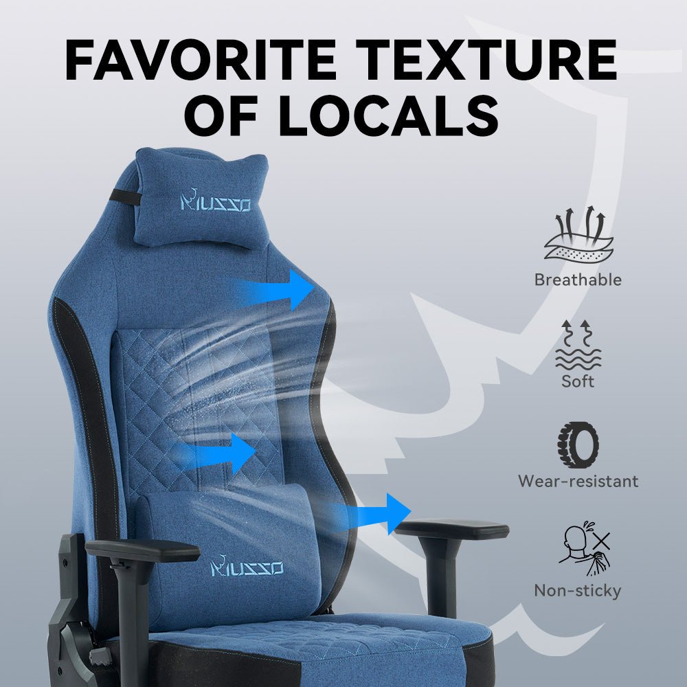 MUSSO Aeolus Series Fabric Computer Gaming Chair 199P XL SIZE 3D Armrest and Fabric
