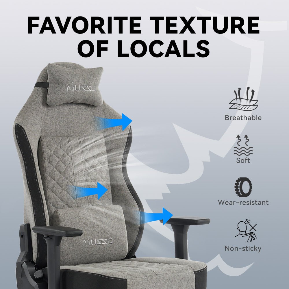 MUSSO Aeolus Series Fabric Computer Gaming Chair 199P XL SIZE 3D Armrest and Fabric