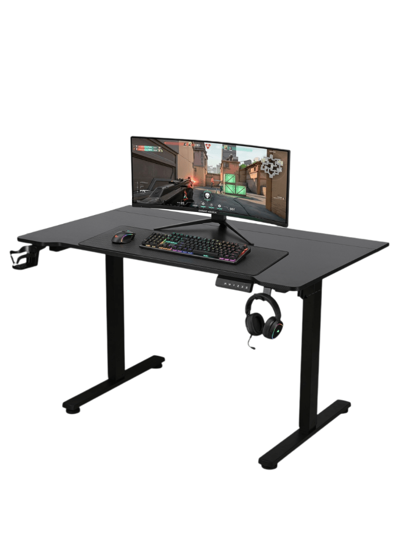 Split Desk MUSSO RG75 Split Electric Height-Adjustable Gaming Desk, Carbon Fiber ...